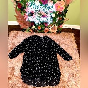 Cato 3/4 sleeve sheer tunic top